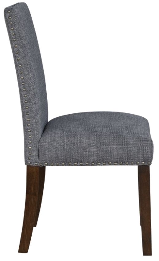 Homelegance® Paulson Gray/Wire Brushed Brown Side Chair-3