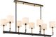 Uttermost® Franconia Matte Black/Natural/White 8-Light Pendant-3