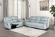 Furniture of America® Glarus Powder Blue Manual Reclining Loveseat-1