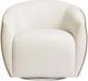 TOV Furniture Jordan Chocolate Brown/Cream Velvet Velvet Swivel Accent Chair-3