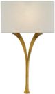Currey & Company Choisy Antique Gold Leaf/White Wall Sconce-1