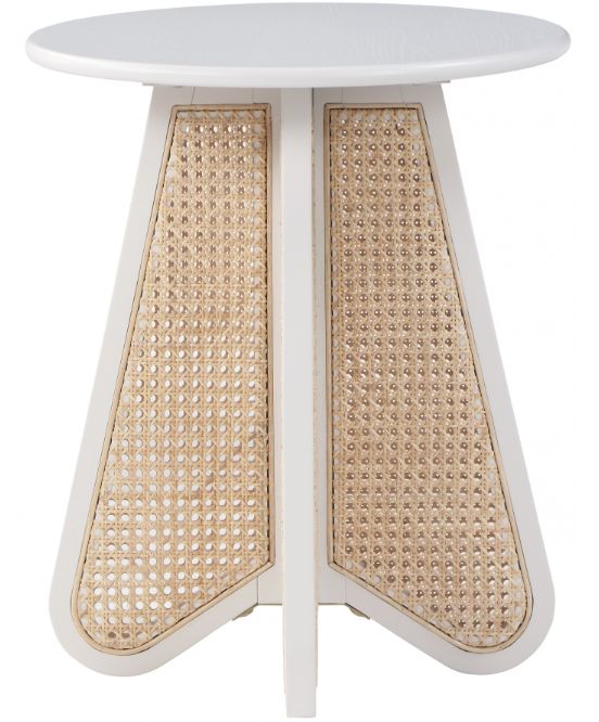 Meridian Furniture Butterfly White/Brown End Table-0