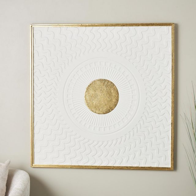 Deco Marche White Geometric Wall Decor-4