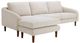 Moe's Home Collection Quinn 2-Piece Oatmeal Sectional Sofa with Reversible Chaise Ottoman-0