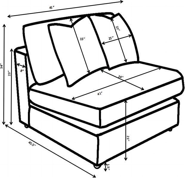 Coaster® Blaine Black Upholstered Armless Chair-1