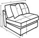 Coaster® Blaine Black Upholstered Armless Chair-2