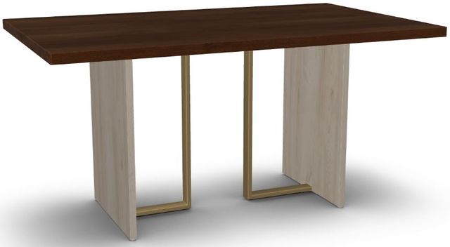 Amisco Customizable Zoel 60" Solid Birch Dining Table with 1.5" Tabletop -3