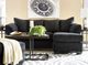 Signature Design by Ashley® Darcy Black Chaise Sofa-3