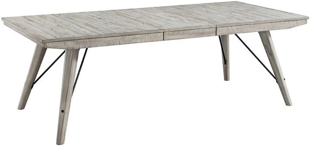 Intercon Modern Rustic Weathered White Trestle Dining Table-0