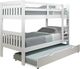 Donco Kids Austin Mission White Twin/Twin Bunk Bed with Trundle Bed-0