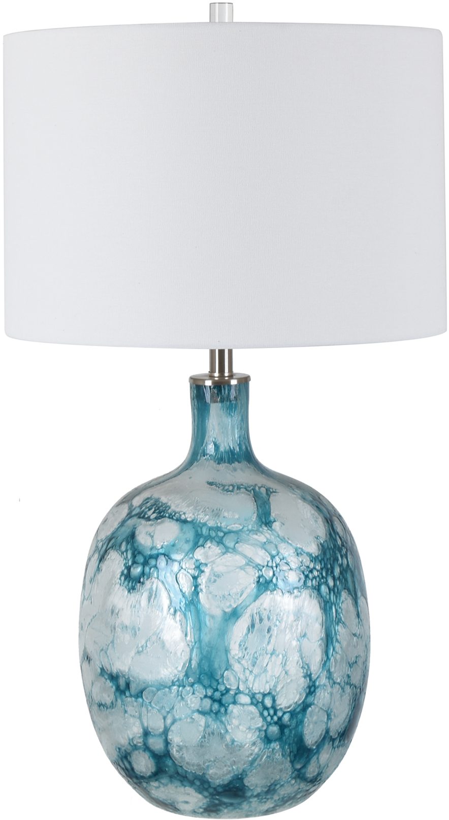 Crestview Collection CVABS1977 Talulah Glass Table Lamp Silver, image size:884x1614