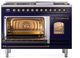 Ilve® Nostalgie II Series 48" Midnight Blue Pro Style Dual Fuel Range-3