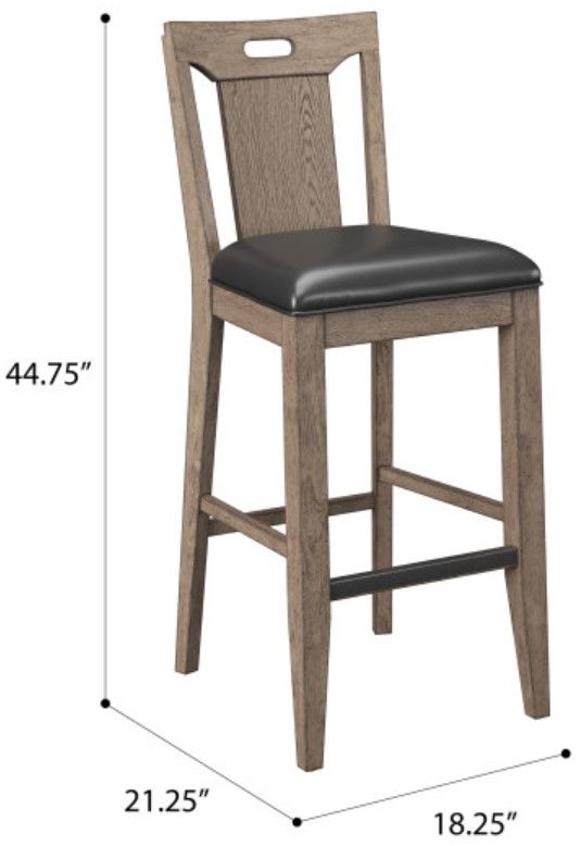 Emerald Home Benton Pecan Brown Bar Stool-2
