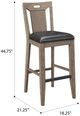 Emerald Home Benton Pecan Brown Bar Stool-2