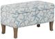 Linon Stephanie Brown/Light Blue Storage Bench-0
