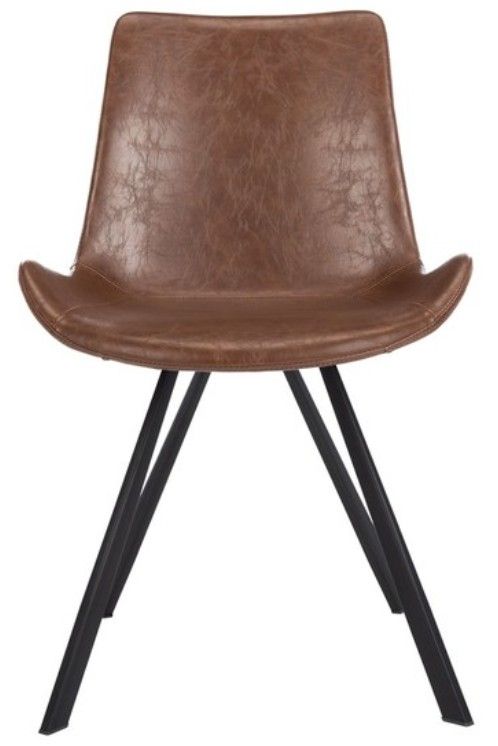 Safavieh Terra 2-Piece Black/Medium Brown Dining Side Chair Set-2