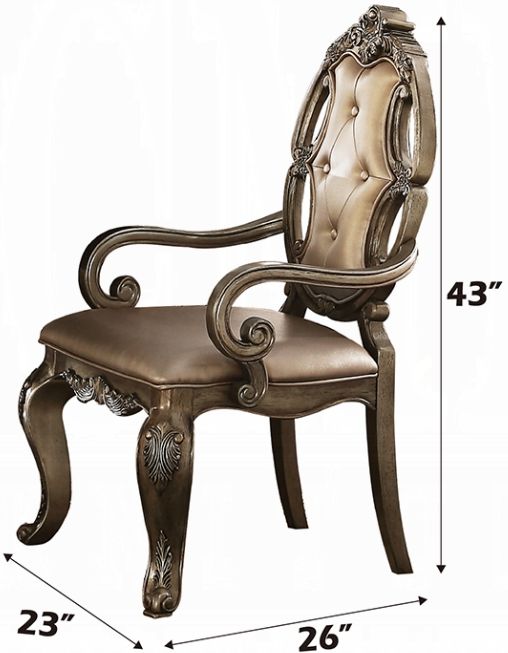 ACME Furniture Ragenardus 2-Piece Vintage Oak Arm Chairs-2