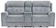 Homelegance® Celeste Gray Double Power Reclining Loveseat with Center Console-2