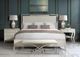 Riverside Furniture Maisie Champagne/White Upholstered Bed Bench-1