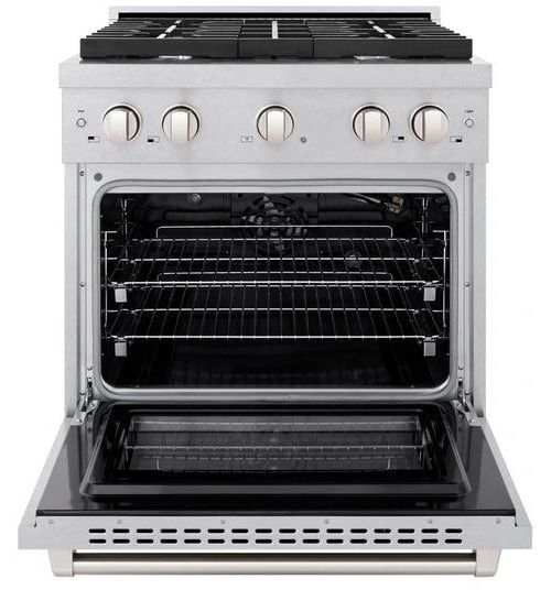 ZLINE 30" Satin Stainless Steel Pro Style Gas Range-1