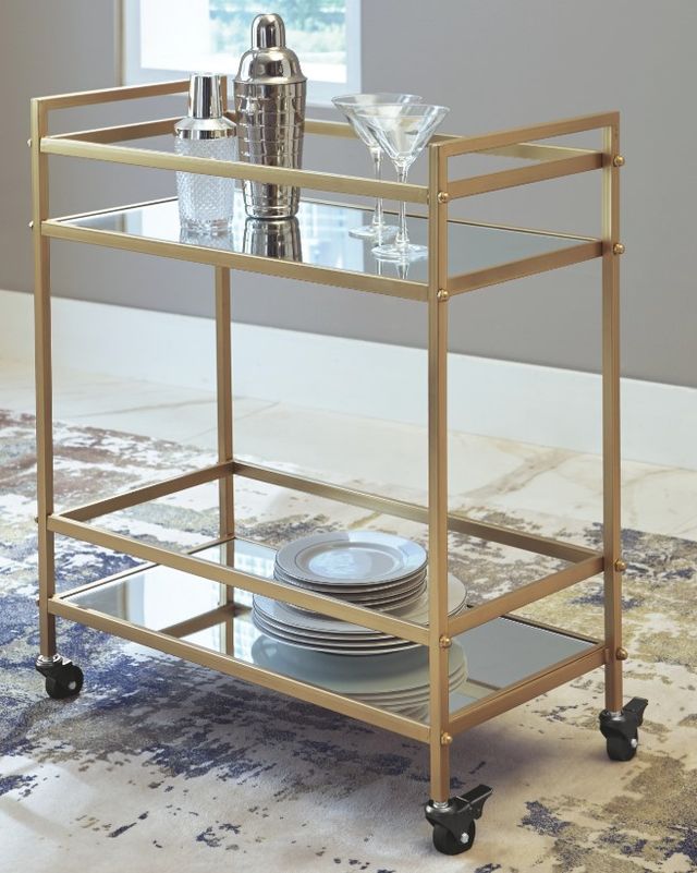 Signature Design by Ashley® Kailman Gold Bar Cart-3