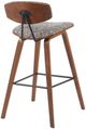 Armen Living Fox Speckled Brown/Walnut Barstool-3
