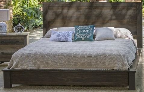 International Furniture Direct Loft Brown Queen Bed-0