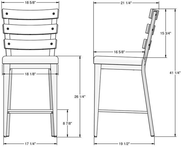 Amisco Customizable Dexter Upholstered Counter Stool-2