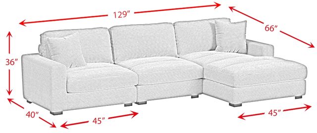 Elements International Arizona 3-Piece Steno Charcoal Right-Arm Facing Sectional and Chaise-2