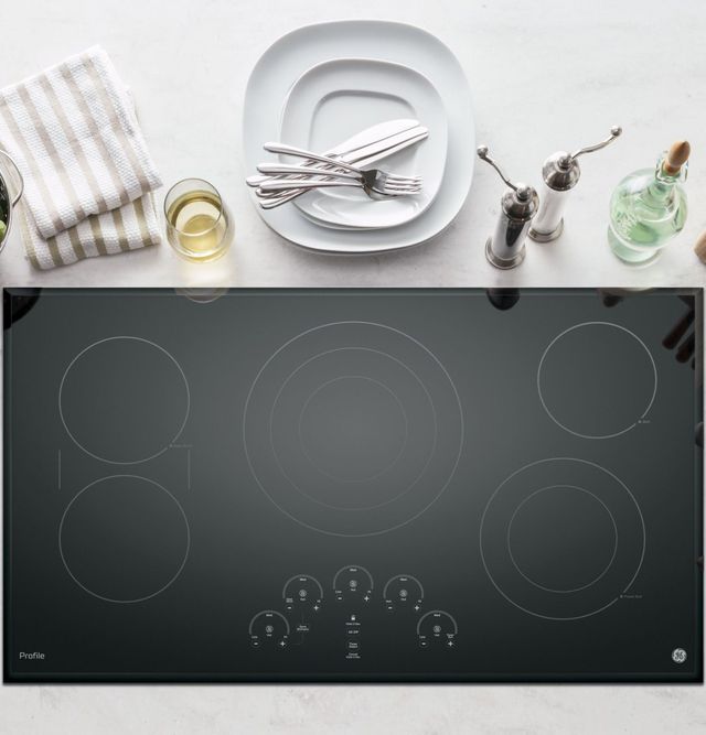 GE Profile™ Series 36" Black Electric Cooktop-1