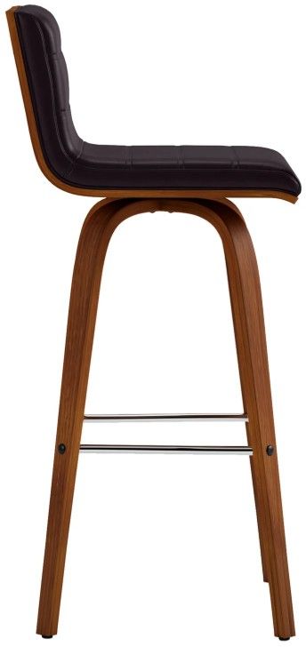 Armen Living Vienna 3-Piece Brown/Walnut Swivel Barstool Set-3