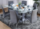 Furniture of America® Glenview I Glass Top Dining Table with Gray Base -1