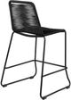 Armen Living Shasta Black Rope/Steel Outdoor Bar Stool-4