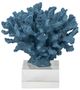 A & B Home Blue Expansive Faux Coral Accent with Glass Base Decorative Object-2