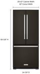 KitchenAid® 31" 19.7 Cu. Ft. Black Stainless Steel with PrintShield™ Finish French Door Refrigerator-2