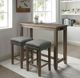 Furniture of America® Caerleon 3 Piece Wire-Brushed Gray Counter Dining Set-1
