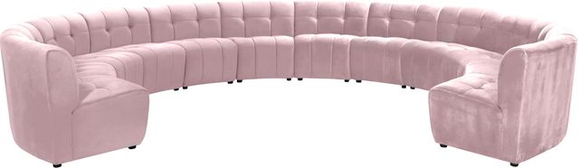 Meridian Furniture Limitless 12-Piece Pink Velvet Modular Sectional-0
