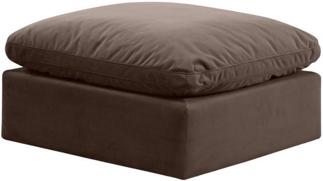 Meridian Furniture Indulge Brown Velvet Ottoman-0