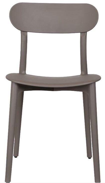Moe's Home Collection Kent 2-Piece Taupe Polypropylene Outdoor Dining Chair Set-3