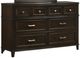 Bernards Nova II Cherry 6-Drawer Dresser-0