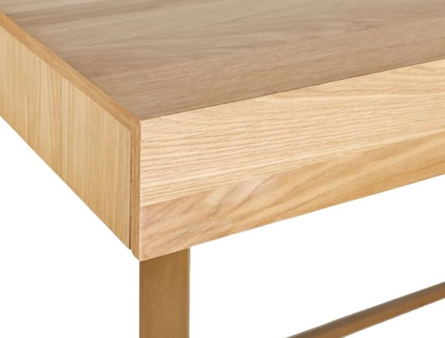 Transformer Table Transformer Scandinavian Oak Table to Desk with Gold Base-2