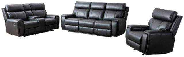 Mazin Furniture Carnegie Black Manual Rocker Recliner -2