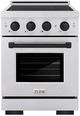 ZLINE Autograph Edition Paramount 24" Satin Stainless Steel Pro Style Induction Range with Matte Black Accents-0