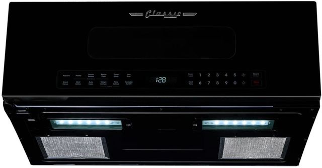 Unique® Appliances Classic Retro 1.2 Cu. Ft. Midnight Black Over The Range Microwave-3
