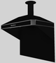 Vent-A-Hood® A Series 48" Black Retro Style Wall Mounted Range Hood-3