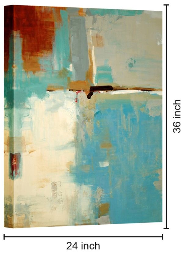 Classy Living Turquoise Horizon Modern Abstract Wall Art-2