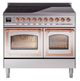 Ilve® Nostalgie II Noblesse 40'' Stainless Steel Pro Style Induction Range with Copper Trim-0