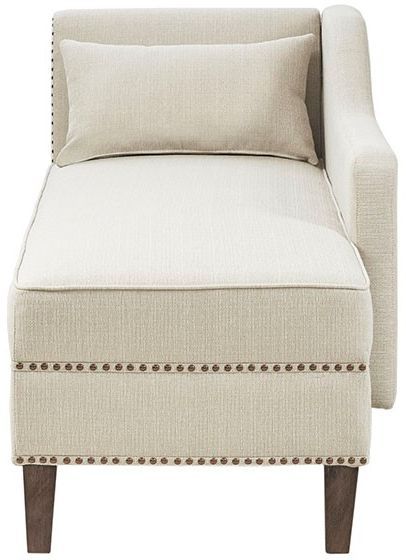 Olliix by Madison Park Ivory Trinity Accent Chaise Lounge Chair-1