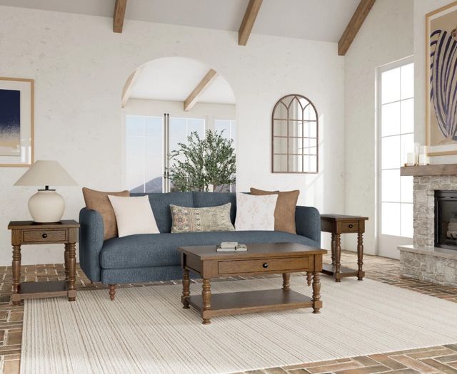 Riverside Furniture Eastlake Whiskey Oak Chairside Table-1