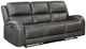 Homelegance® Pagosa Gray Double Manual Reclining Sofa-0